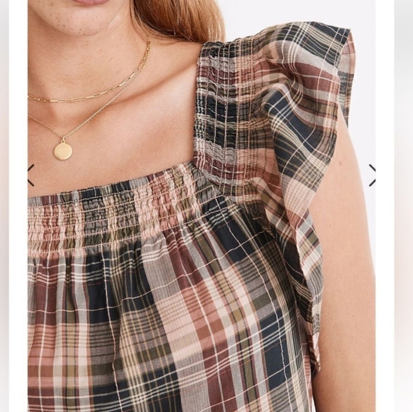 Madewell Plaid Maxi Dress Size Medium - Picture 6 of 6